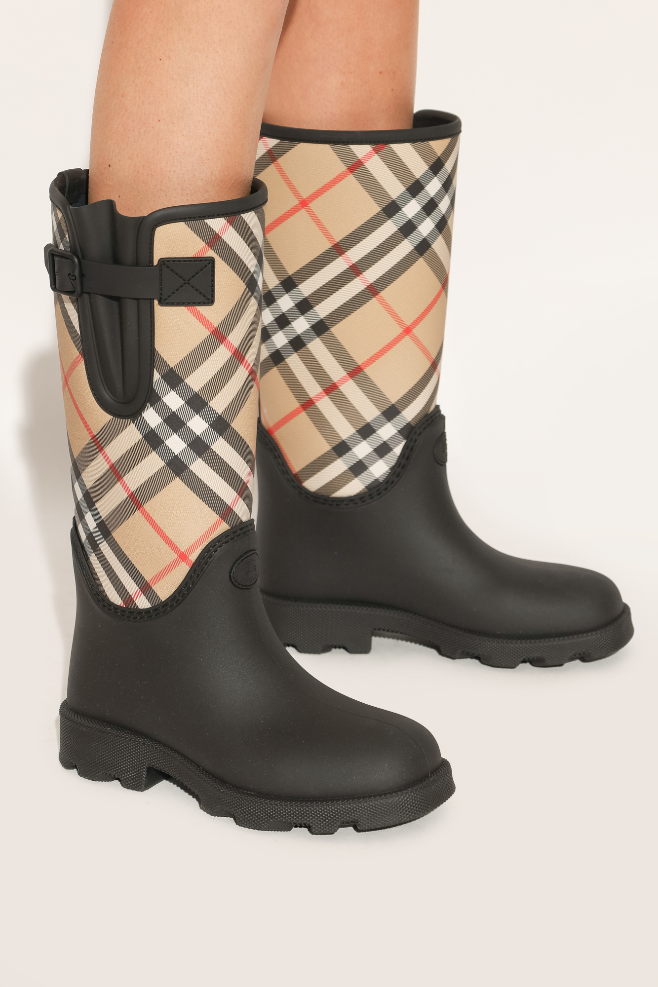 レインブーツ Burberry FW25 Burberry Boots Black (8111677 A1189) Burberry Patterned rubber boots | Women's Shoes | Vitkac
